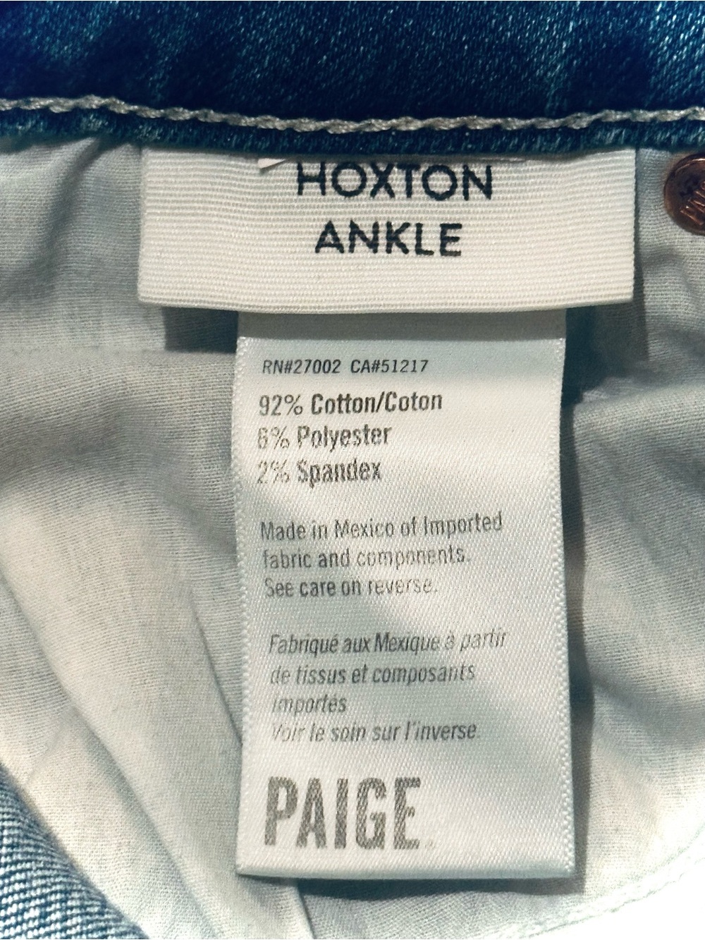 PAIGE Hoxton Ankle Button Fly 23 - Picture 6 of 6